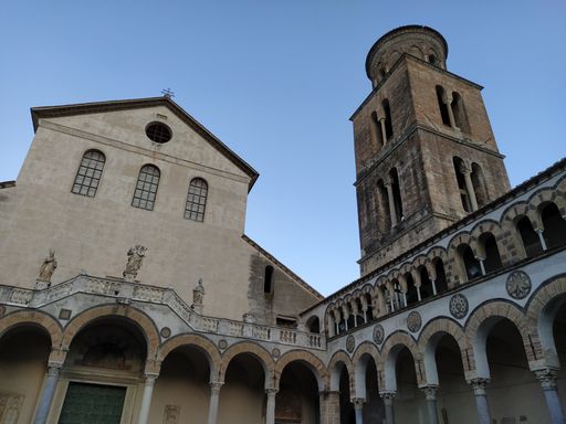 A low angle shot of Duomo Di Salerno Italy