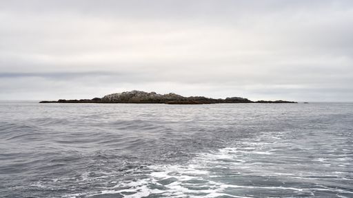 The small rocky island at the north of Norway, close to Gjesvaer