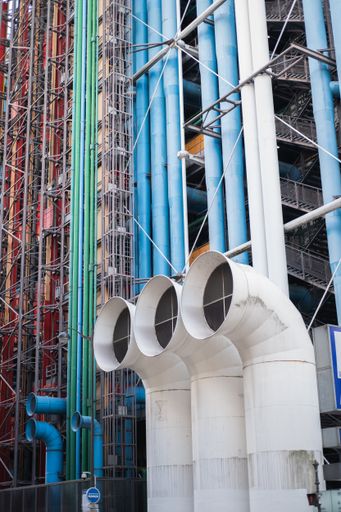 The exterior of the  Pompidou Centre library in France