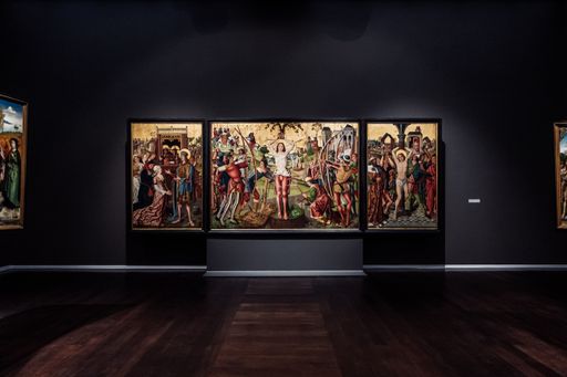 The precious paintings and church works exhibited in the municipal history museum of Cologne, Germany