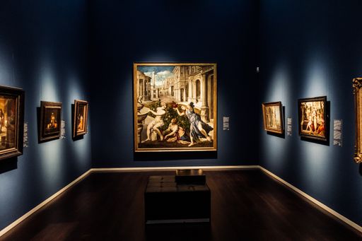 The precious paintings and church works exhibited in the municipal history museum of Cologne, Germany