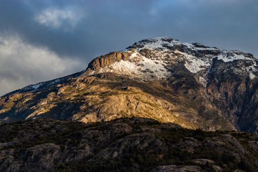 A beautiful shot of evening light on a mountain landscape