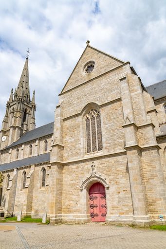 The city of Elven in Brittany, Saint-Alban church, beautiful monument
