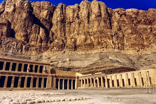 A beautiful view of the Mortuary Temple of Hatshepsut, Egypt