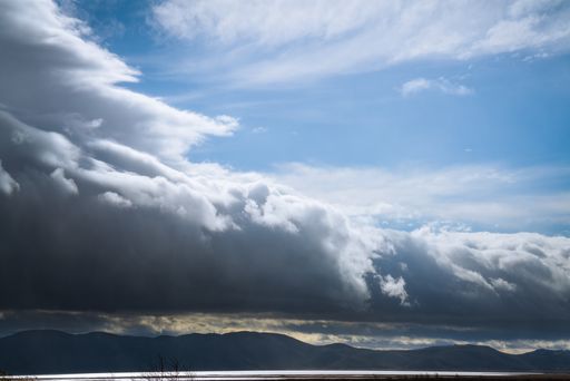 Large clouds forming in Washoe Valley Nevada, before rain