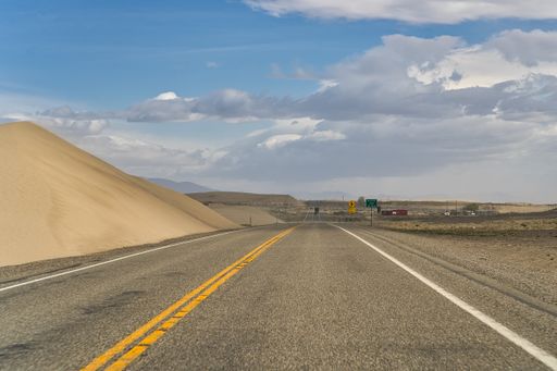 HWY 95 NB in Nevada, USA on a cloudy day