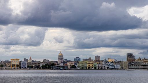 A beautiful view of the harbor and Old Havana city in Cuba