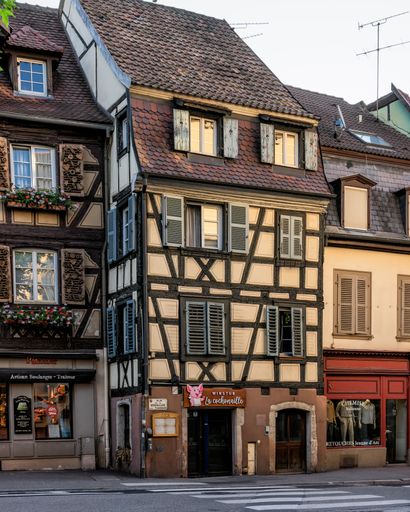 Beautiful, colorful scene of the medieval fairytale of Colmar in Alsace, France