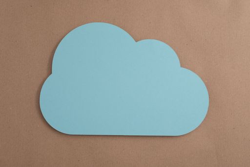 A top view of a papercut cloud