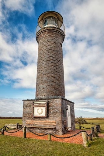 A vertical shot of lighthouse on Juist island in Germany