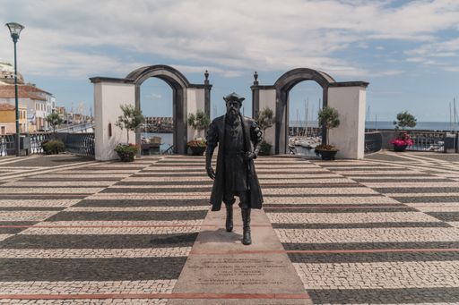 The Vasco da Gama Statue, Angra do Heroismo, Terceira, Azores, Portugal