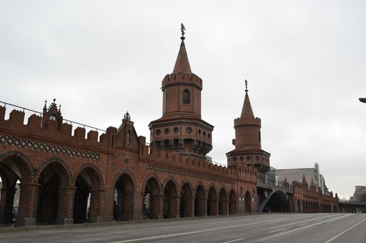 The Oberbaum Bridge in Berlin, Germany