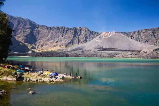 A beautiful view of the Mount Rinjani in Indonesia