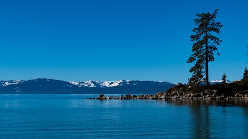 A Lake Tahoe mountains crystal clear