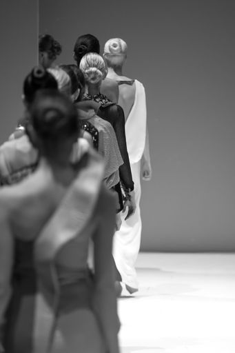 Fashion week themed photograph runway show