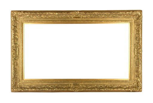 A classical vintage frame for a photo isolated on a white background