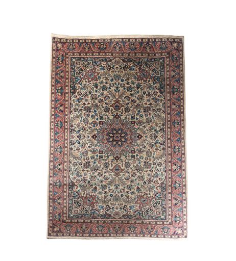 A vertical shot of a beautiful carpet under the lights isolated on a white background