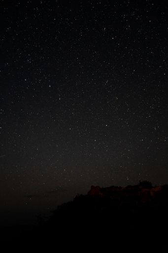 A vertical shot of a mesmerizing starry sky