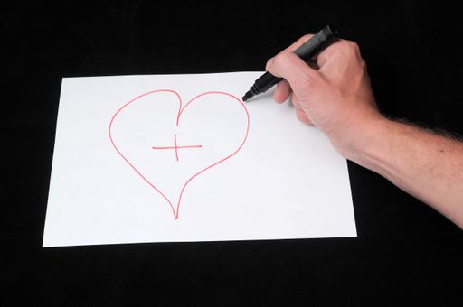 A Caucasian Male Hand Drawing on a White Paper