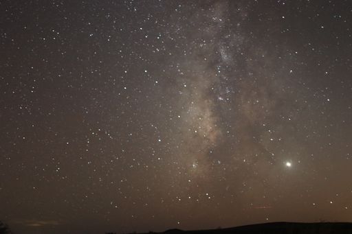 A beautiful shot of Milky Way galaxy in a starry sky