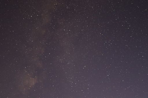 A beautiful shot of Milky Way galaxy in a starry sky