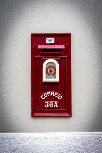 A vertical shot of a mailbox