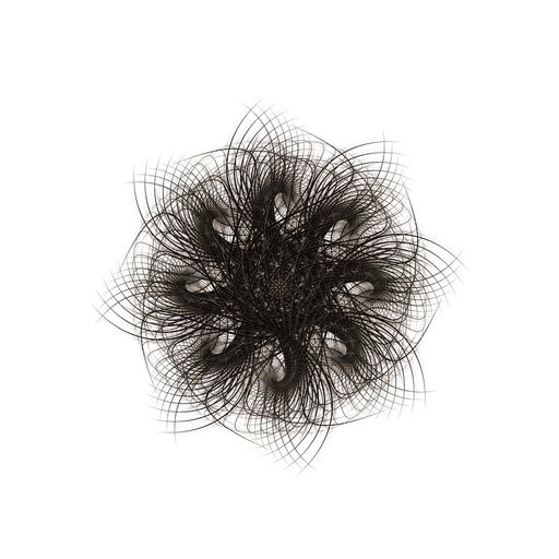 An Abstract Chaotic Round Sketch, overlapping circles Illustration isolated on a white background
