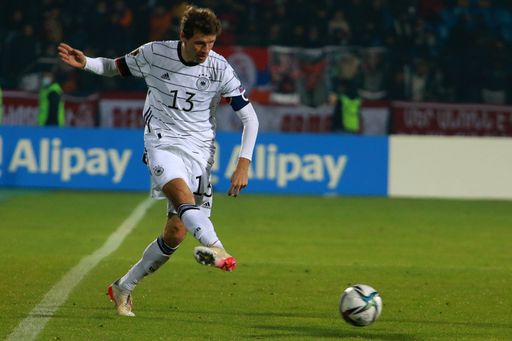 A player of German team Thomas Muller during FIFA World Cup group stage qualification match VS Armenia in Yerevan, Armenia