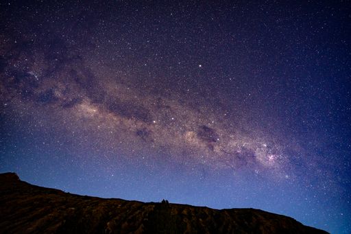 A scenic view of a sky full of shining stars during the night