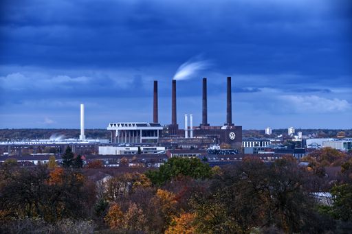 A view of shot of the Volkswagen Power plant in Wolfsburg, Germany