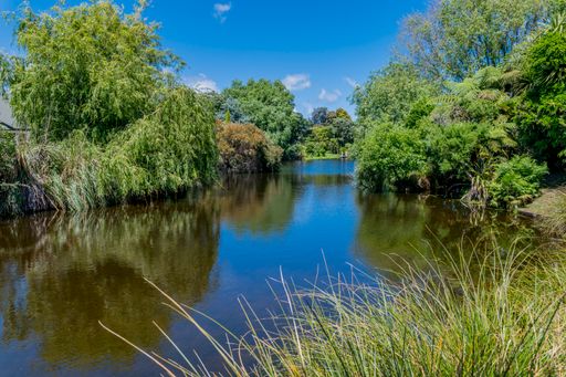 A beautiful shot of a small suburban lake in the city of Paraparaumu in the Kapiti region of New Zealand