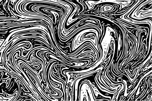 An abstract Ebru Turkish black and white drawing with acrylic paints