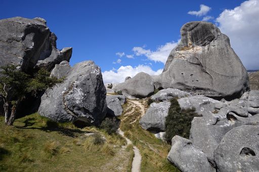A landscape scenery at Castle Hill New Zealand during daylight