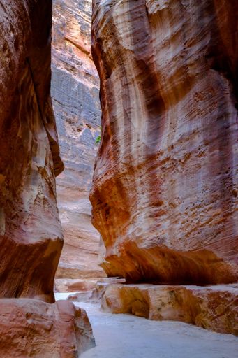 A beautiful view of Petra a famous archaeological site in Jordan's southwestern desert