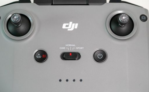 A closeup shot of the mavic air 2s dji remote control on a white background