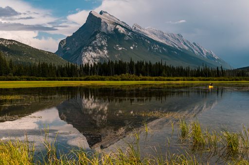 A beautiful view of Mount Rundle Banff Canada