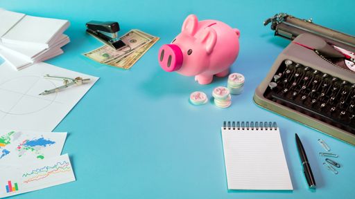 A closeup Flat Lay of Business Finance and Investing Concept Layout