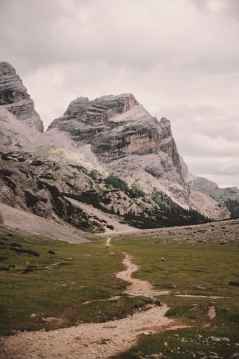 A vertical shot of the mountains and hills of Hiking Mareo in Italy during daylight