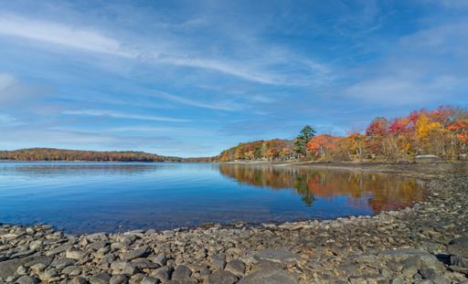 A beautiful shot of the lake Wallenpaupack in Pennsylvania