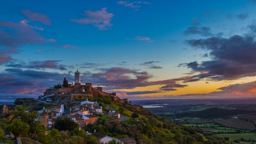Monsaraz is a small fortress town in southern Portugal, located on a hill.