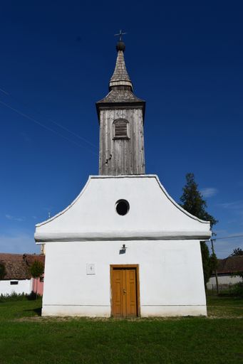 Ecka Srbija September 9, 2021 the oldest Orthodox church in Vojvodina with a beautiful blue sky and was built on the model of a log cabin with