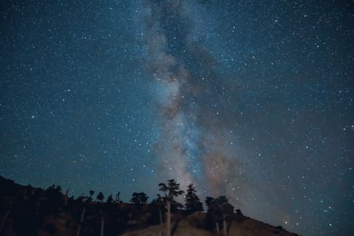 A beautiful view of the Milky Way galaxy over a village landscape in Tounfit, Morocco