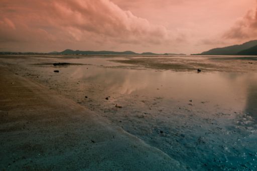 A mesmerizing shot of a seascape during the sunset in Ao Chalong,Phuket