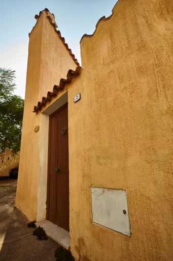 Entry of a small and typical Sardinian little bar in the village of Muravera on the southern coast.