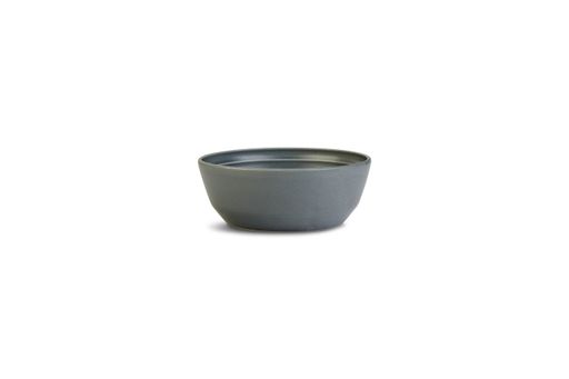 A small grey bowl under the lights isolated on a white background