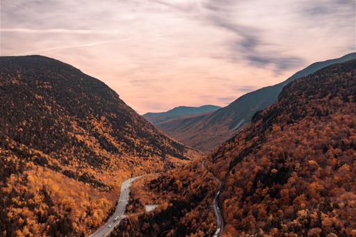 The beautiful autumnal nature in New Hampshire, New England