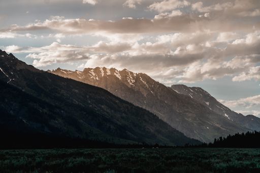The mountains in Grand Teton National Park, Wyoming