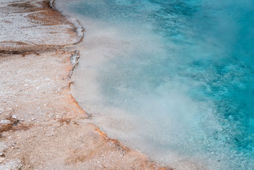 The beautiful geyser in Yellowstone National Park, Wyoming