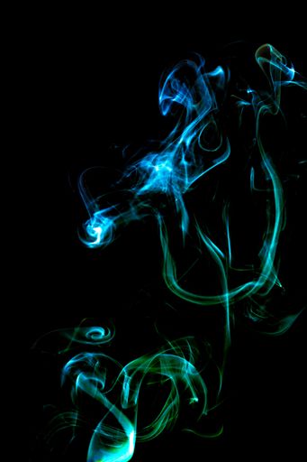 A closeup shot of smoke on black background