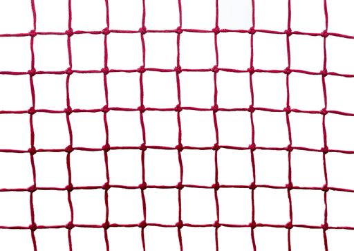 A red goal net isolated on the white background